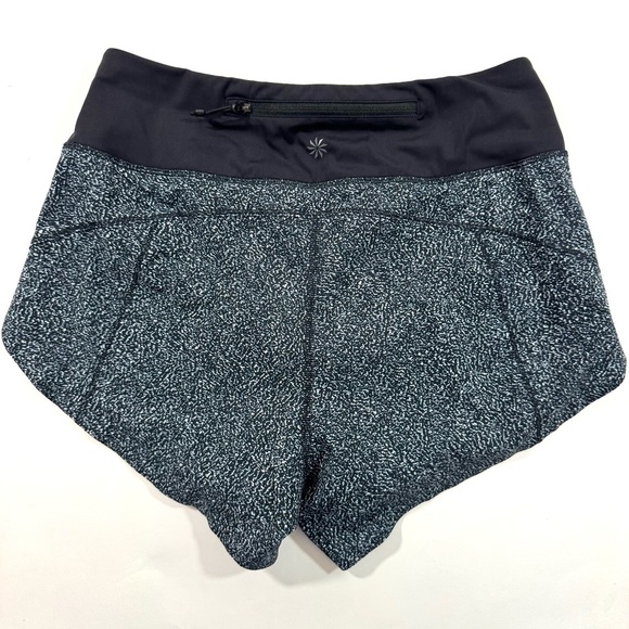 Athleta Run With It Shorts 3.5 Inseam Black Static Size XXS Lined - Picture 2 of 8